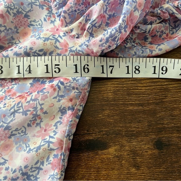 En Saison Lilac Purple V-Neck Floral Midi Dress Cottagecore Feminine Romantic S - Picture 2 of 12